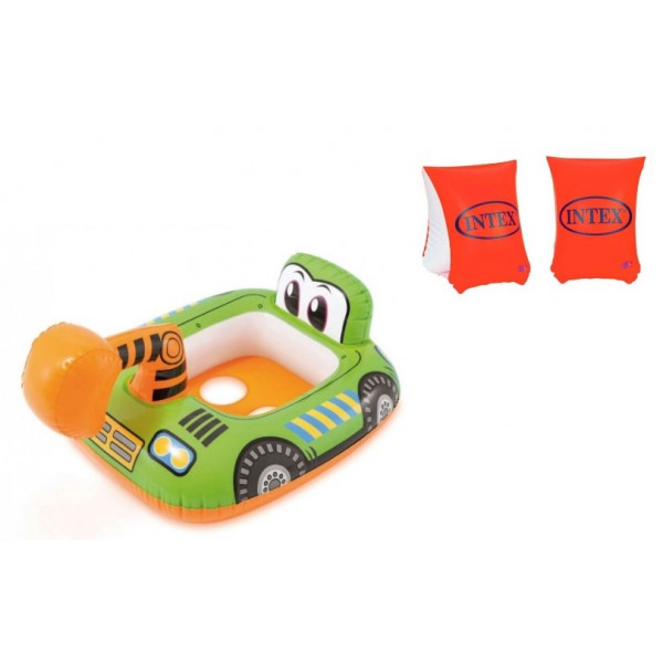 Комплект Intex 22998 плотик+нарукавники 59586 (green)/58642 Комплект Intex 22998 плотик+нарукавники 59586 (green)/58642